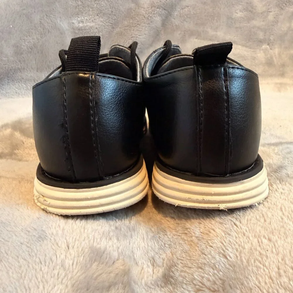 Cat & Jack Boys’ Will Oxford Dress Shoes Size 1 Black Formal Lace Up Cushioned